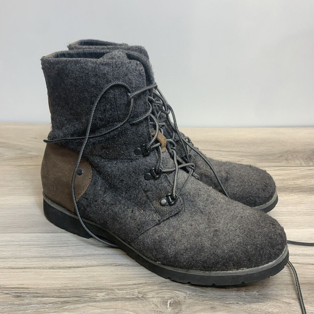 Womens The North Face Ballard Knit Wool Leather Combat Boots Booties Size 11